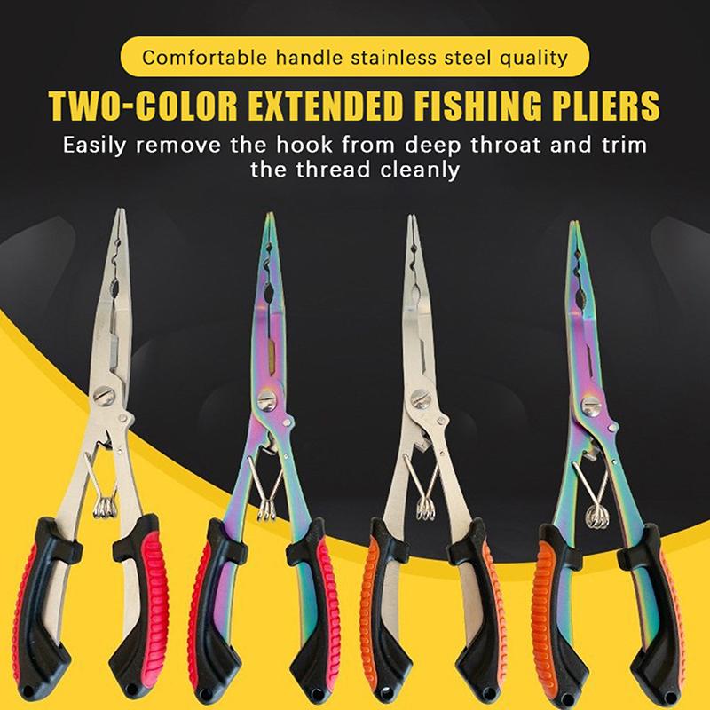 Fishing Line Cutter - Stainless Steel Extended Fishing Pliers Anti